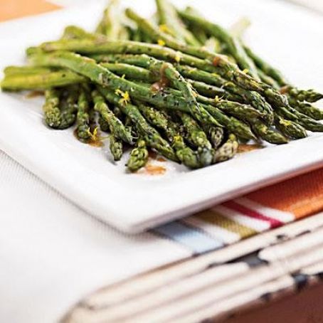 Roasted Asparagus with Balsalmic Brown Butter