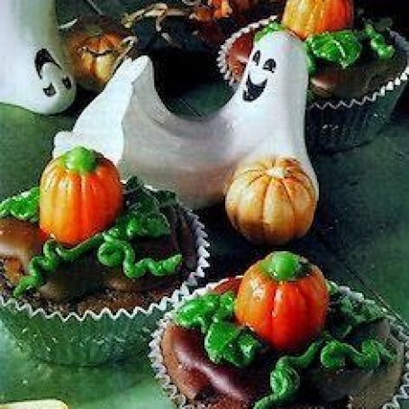 Pumpkin Brownie Cupcakes