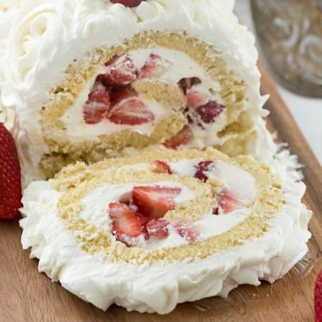 Strawberry Shortcake Cake Roll