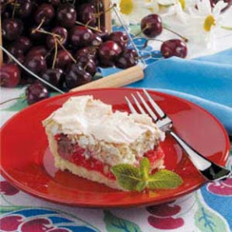 Tart Cherry Meringue Dessert Recipe