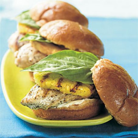 Grilled Chicken and Pineapple Sandwich
