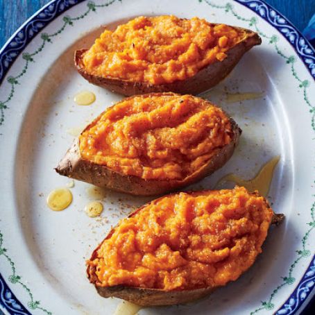 Twice-Cooked Sweet Potatoes with Citrus and Honey Recipe