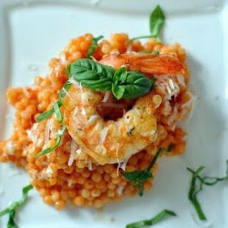 Israeli Couscous and Shrimp