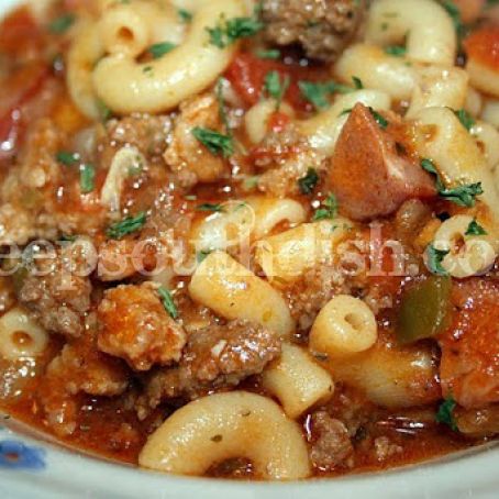 Southern Beef and Sausage Goulash