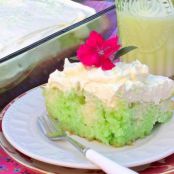 Lime Poke Cake with Pudding Frosting