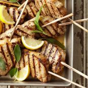 Lemon-Sage Pork Chops on a Stick