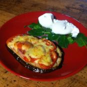 Eggplant Stack with Poached Eggs