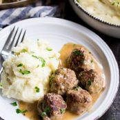 PALEO SWEDISH MEATBALLS WITH MASHED POTATOES