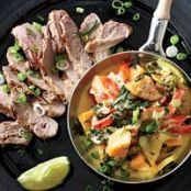Grilled Pork Tenderloins with Vegetable Curry