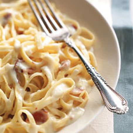 Pasta with Bacon and Brie
