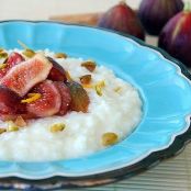 Dessert Risotto with Wine Poached Figs