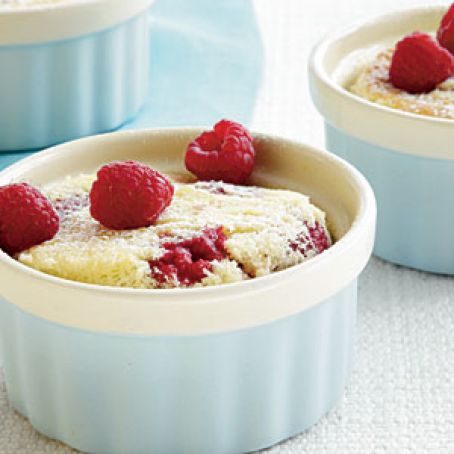 Raspberry Lemon Pudding Cakes