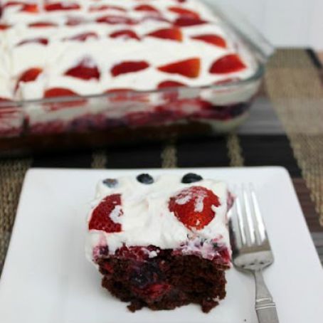 Red, White, and Blue Poke Cake