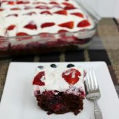 Red, White, and Blue Poke Cake