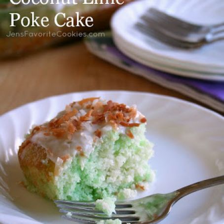 Coconut Lime Poke Cake