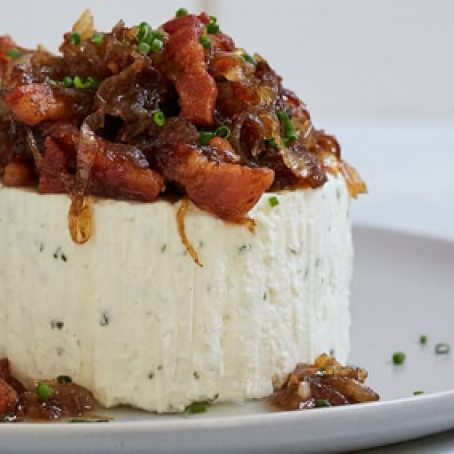 Boursin Cheese with Caramelized Onions and Bacon