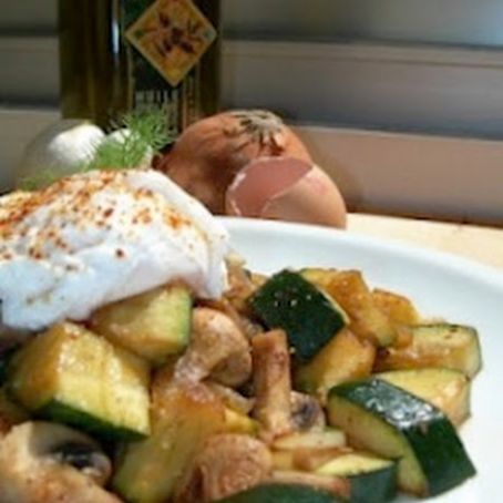 Poêlée de courgettes et champignons
