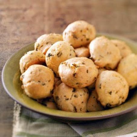 Basil Parmesan Puffs