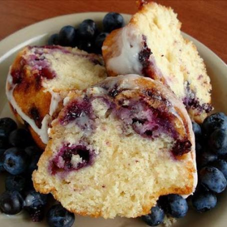 Blueberry Coffee Cake with Vanilla Glaze