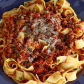 Ground Turkey Ragu with Tagliatelle