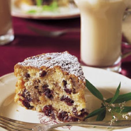 Pear and Dried Cherry Frangipane Cake