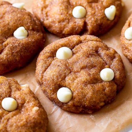 White Chocolate Pumpkin Snickerdoodles