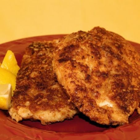 Cheese-Crusted Cutlets with Raw Sauce and Milanese-Style Rice Pilaf