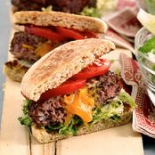 CHEDDAR STUFFED BURGERS