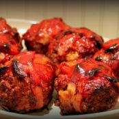 Grilled Bacon-Wrapped Beer Cheese-Stuffed Meatloaf