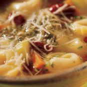 Tortellini, Bean and Pesto Soup
