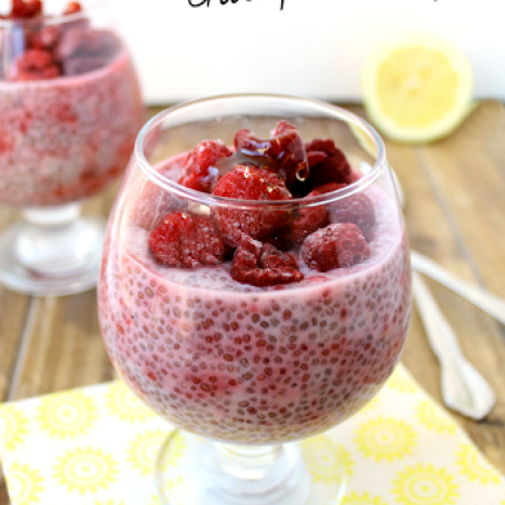 Lemon Raspberry Chia Pudding