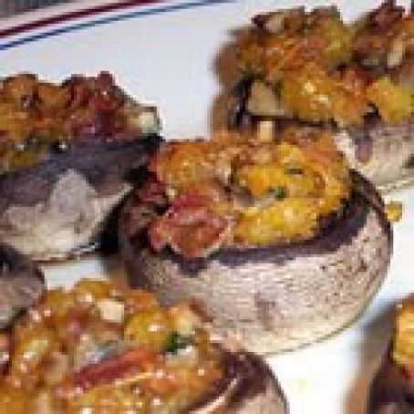 Bacon and Cheddar Stuffed Mushrooms