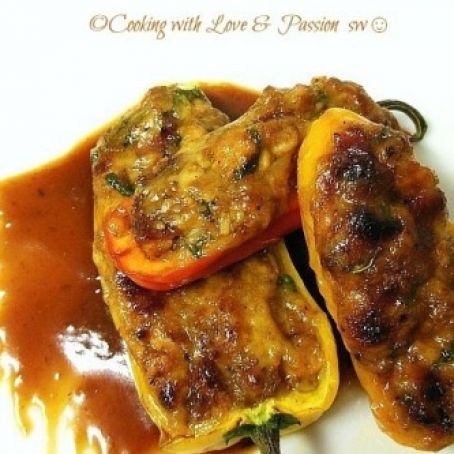 Spicy BBQ Pulled Pork Stuffed Pepper Mini's