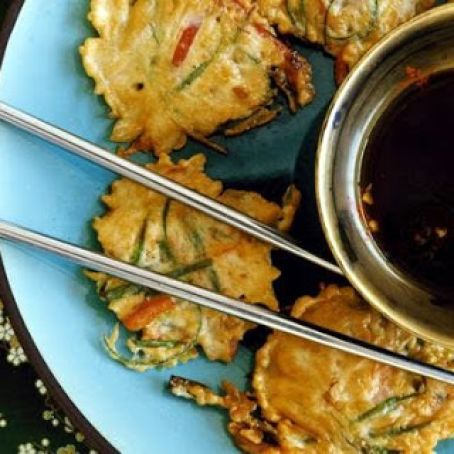 SHRIMP & SCALLION PANCAKES