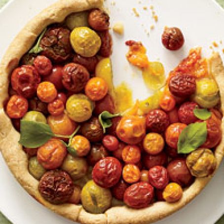 Cherry Tomato Tart with Basil