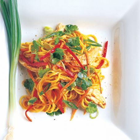 Spicy Asian Noodle and Chicken Salad Recipe | Yummly