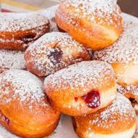 Cherry Jam-Filled Sour Cream Donuts