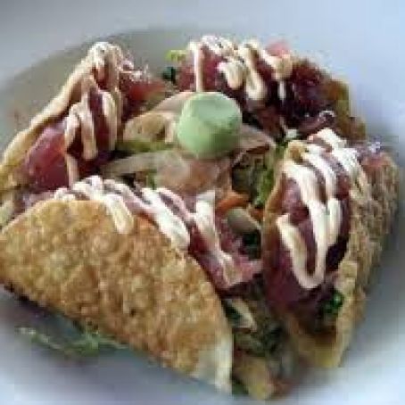 Johnny Garlic's Ahi Won Tacos