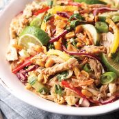 Chicken-Cabbage Salad with Peanut Dressing Recipe, GF