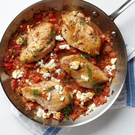 Chicken with Tomatoes and Feta