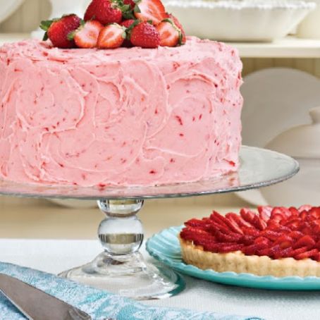 Classic Southern Triple-Decker Strawberry Cake Recipe