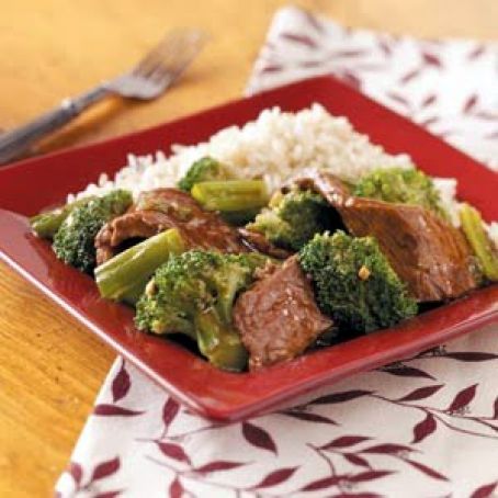 Saucy beef with broccoli