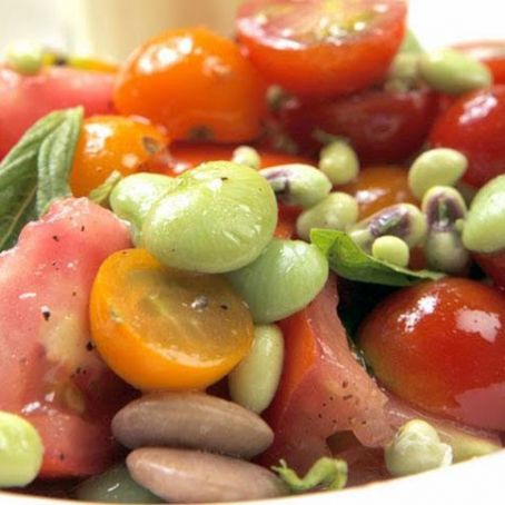 Tomato Field Pea Salad with Garlic Mayonnaise