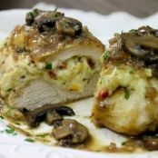 Cheese Stuffed Chicken Marsala