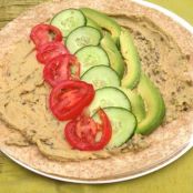 Hummus, Cucumber, and Avocado Wrap