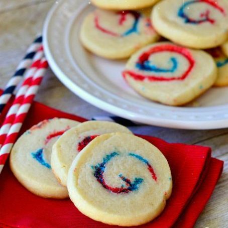 Red, White and Blue Sparkler Cookies