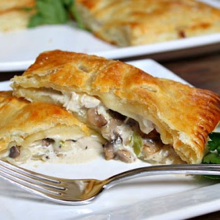 Turkey, Mushroom and Bacon Puff Pastry Pockets
