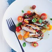 Grilled Chicken with Asian Marinated Tomatoes