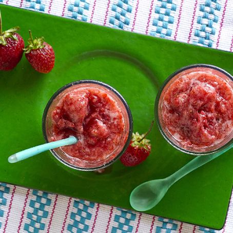 Strawberry-Hibiscus Granita