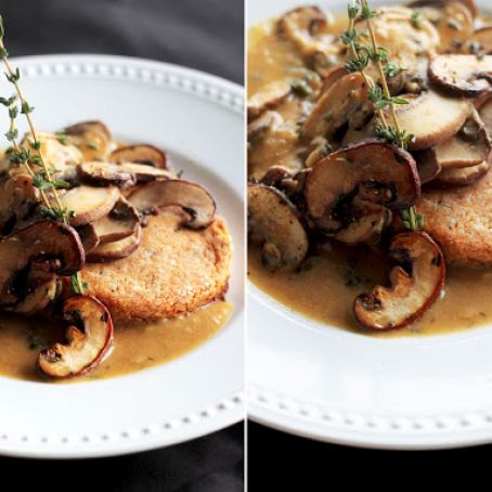 Almond Sweet Potato Biscuits and Mushroom Gravy